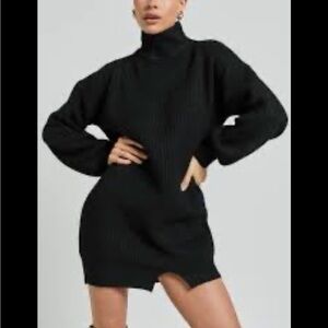 Showpo Charcoal Turtleneck Sweater